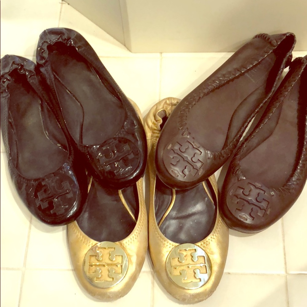 Tory Burch Reva Flats - Lot of all 3!